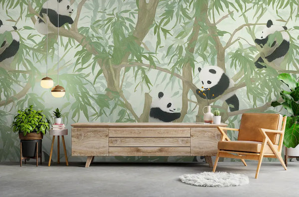 papier peint panoramique panda