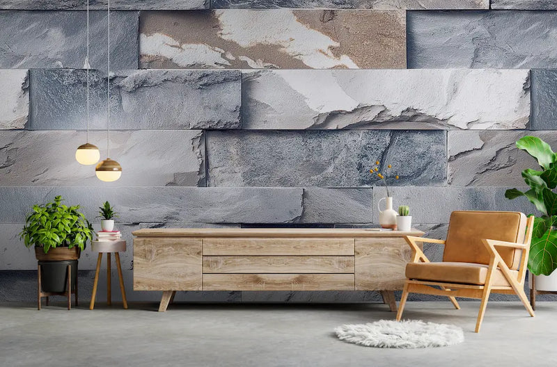 papier peint parement gris