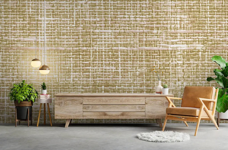 papier peint raffia