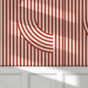 Papier Peint Géométrique Rouge et Blanc