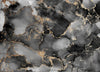 Papier peint marbre gris et doré