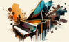 Papier peint musique art moderne