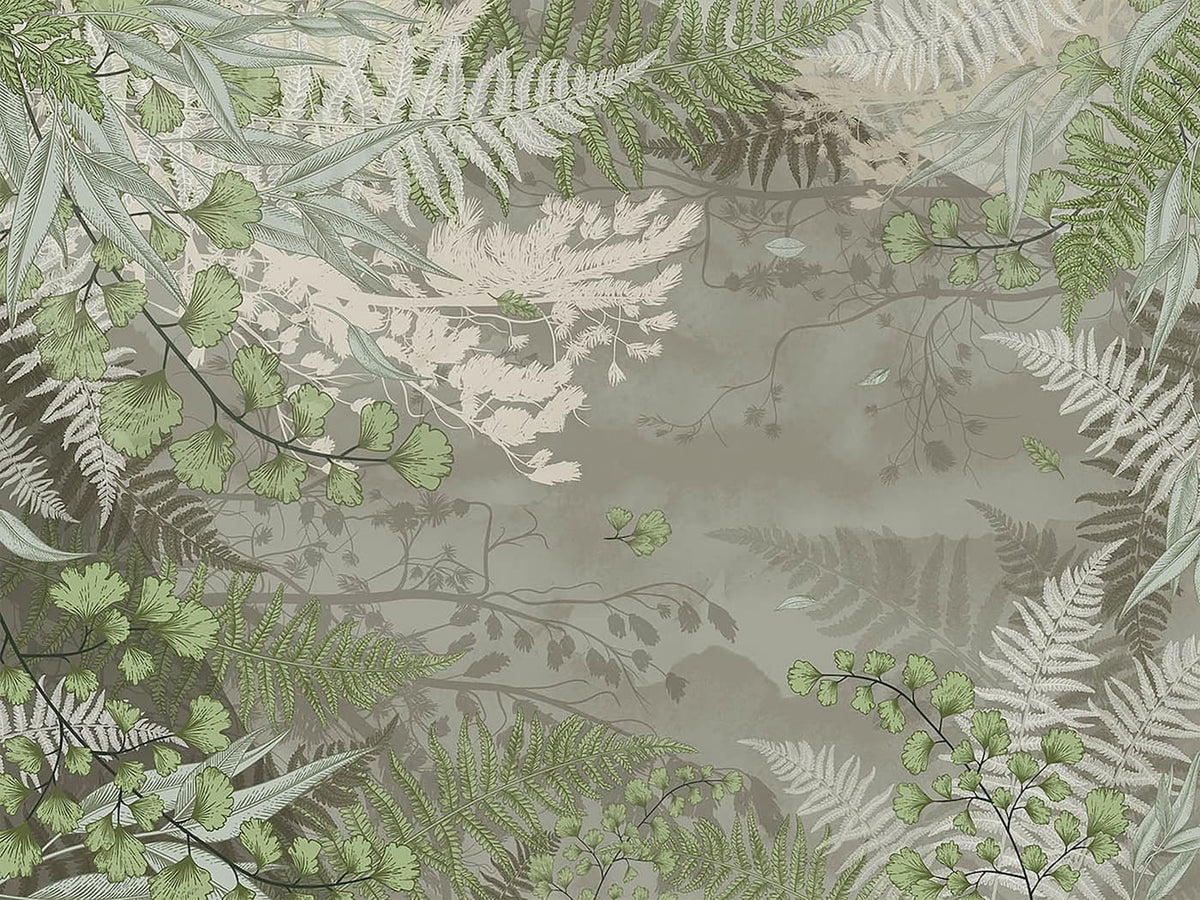 Papier peint forêt tropicale rétro