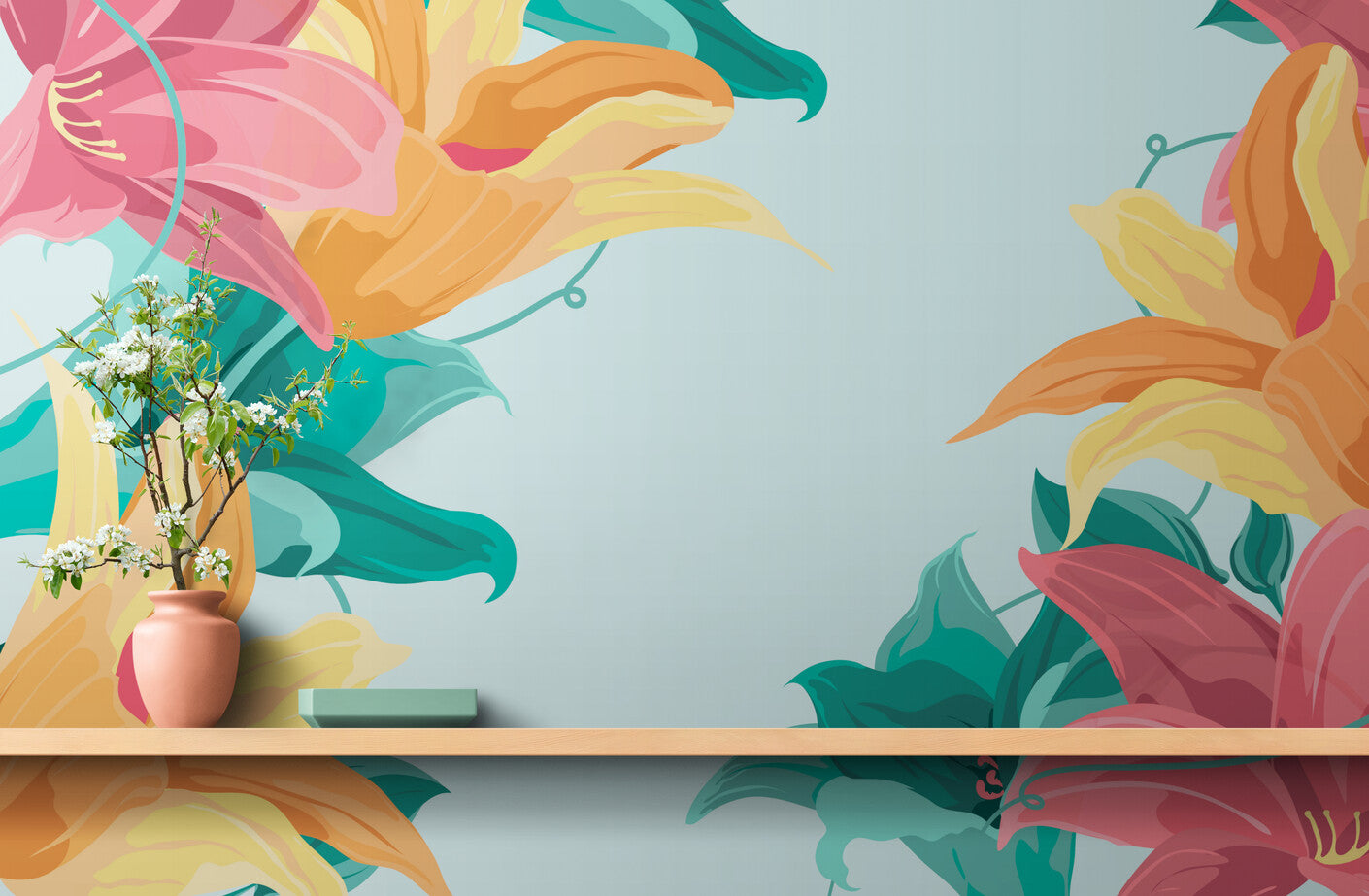 Papier peint Papier peint fleurs tropicales verdoyante apportera une vives,