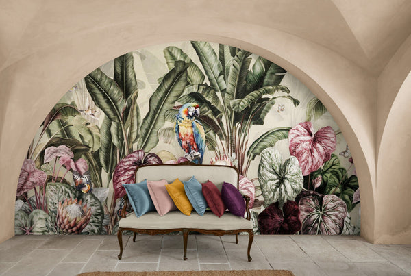 Papier peint Papier peint bananiers vintage offre une exotique