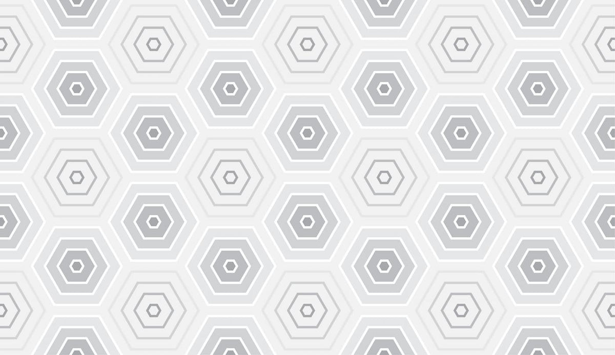 Papier peint géométrique hexagone noir et blanc