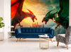 Papier peint Papier peint dessin d'animaux fantastiques aux couleurs vives