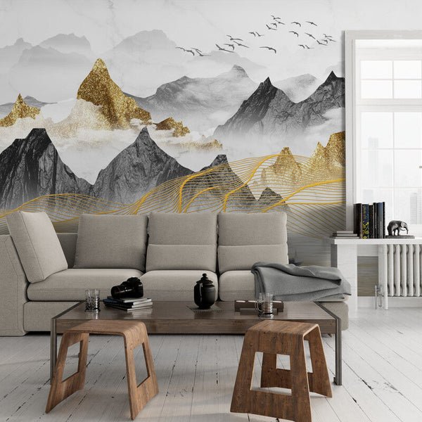 Papier peint Papier peint montagnes chinoise crée une zen