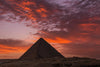 Papier peint pyramide de Gizeh coucher de soleil