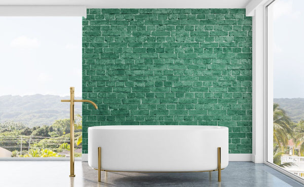 Papier peint Papier peint brique verte de briques urbain