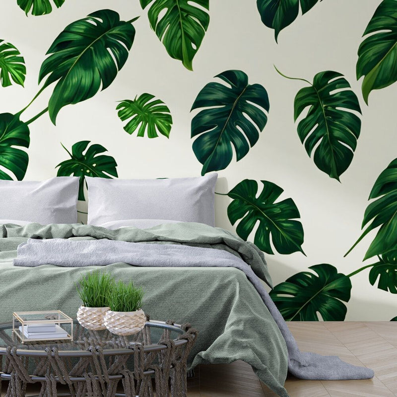 Papier peint Papier peint feuille de monstera tropical luxuriant des