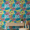 Papier peint Papier peint fleur pop floral tropical apportera