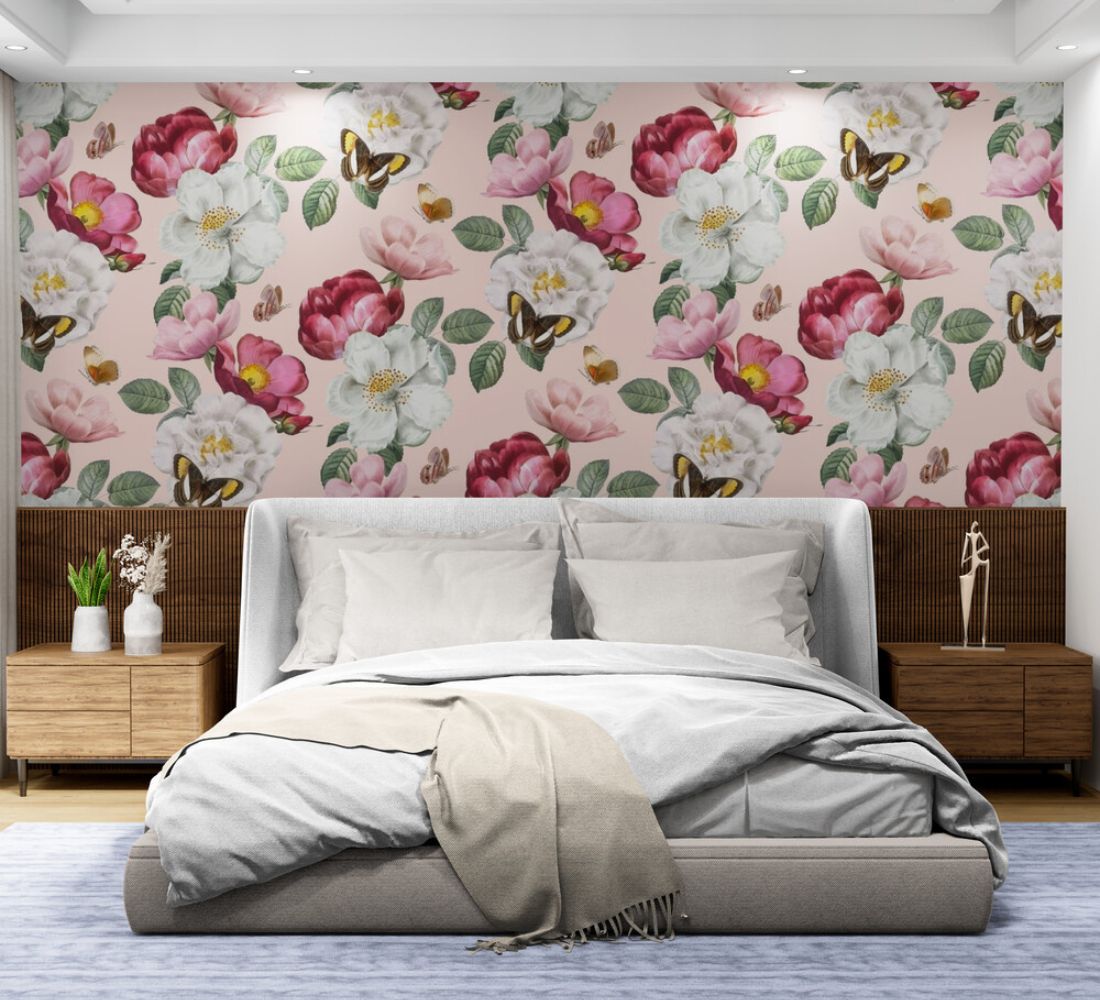 Papier peint Papier peint pivoine romantique de apporte