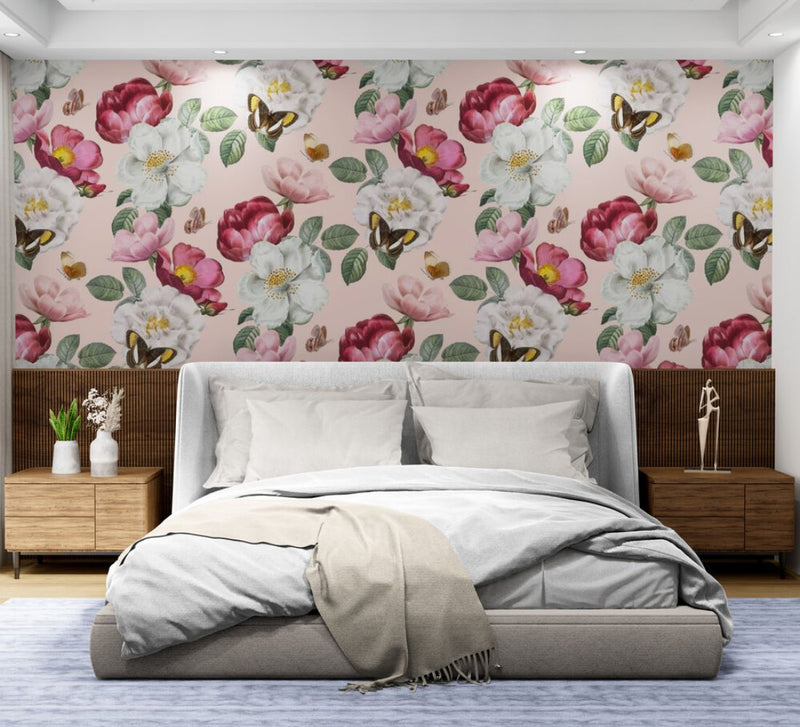 Papier peint Papier peint pivoine romantique de apporte