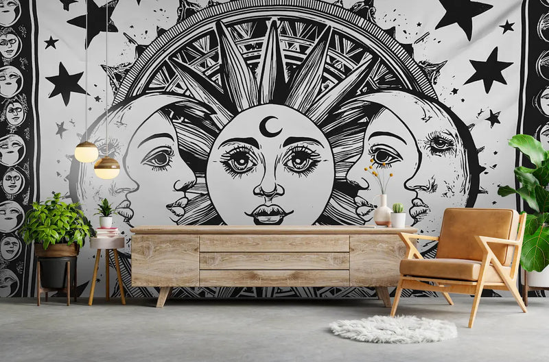 tenture murale soleil