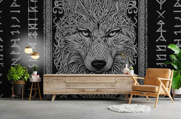 tenture murale viking