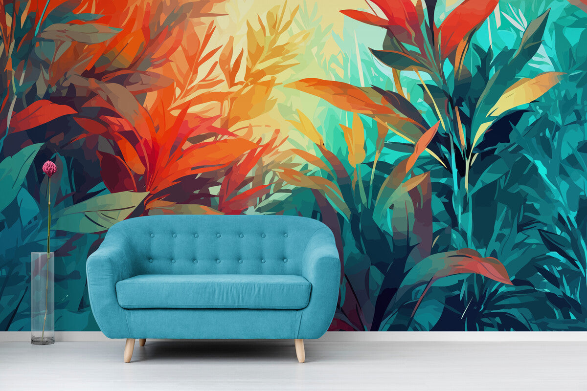 Papier peint Papier peint plantes tropicales vintage luxuriant de apporte