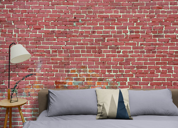 Papier peint Papier peint briques rouge retro de briques inspiré