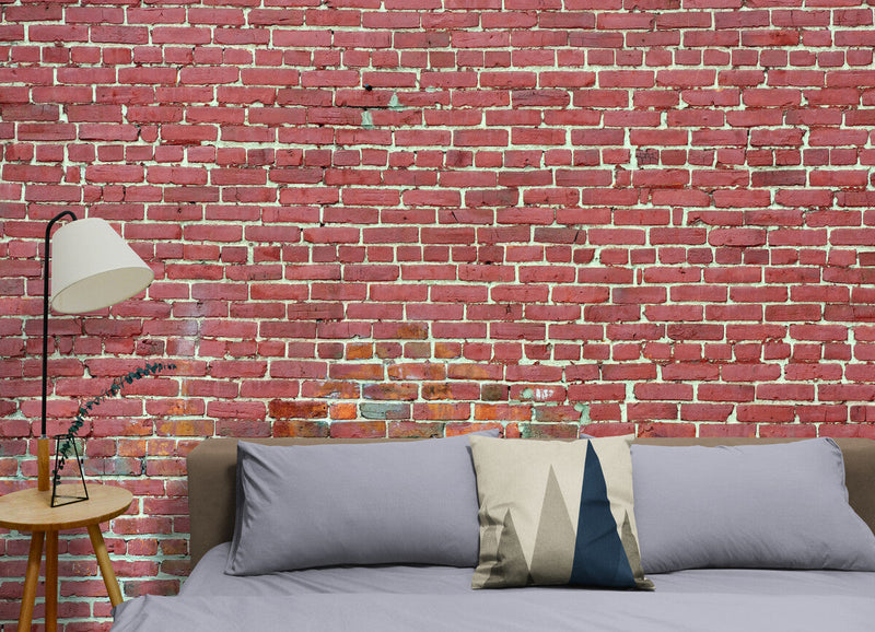 Papier peint Papier peint briques rouge retro de briques inspiré