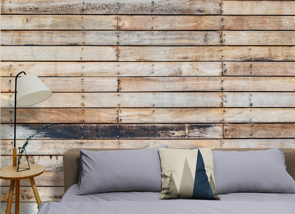 Papier peint Papier peint planches de bois beige de planches scandinave,