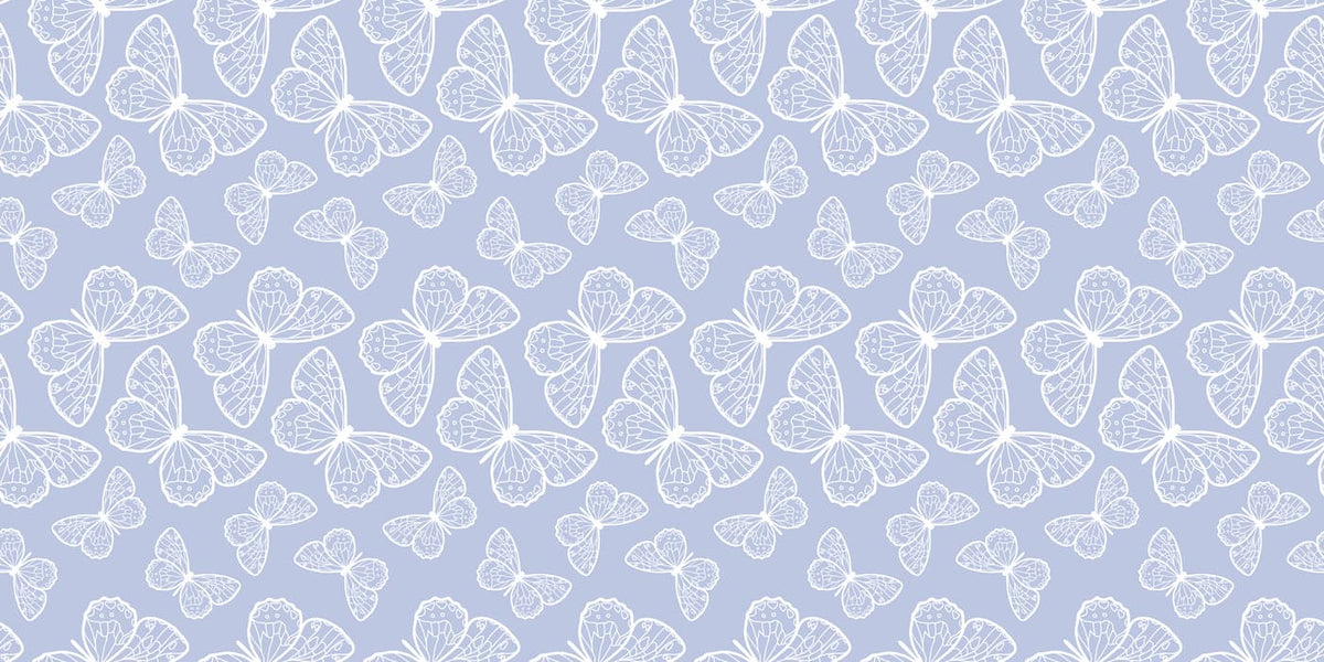 Papier peint papillons blancs