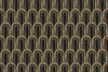 Papier peint motifs géométriques noir et doré