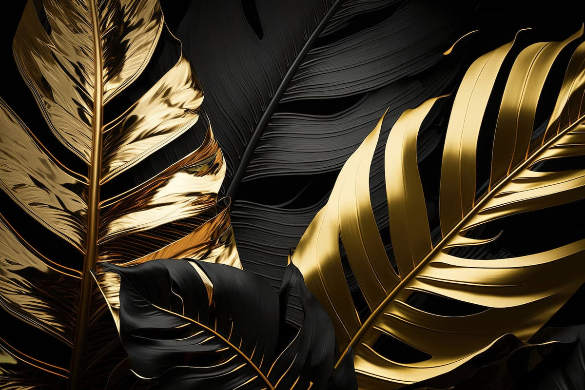 Papier peint feuilles tropicales design