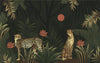 Papier peint plantes tropicales et guépards