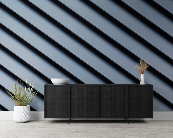 Papier peint Papier peint 3D lignes métalliques géométrique de scandinave,