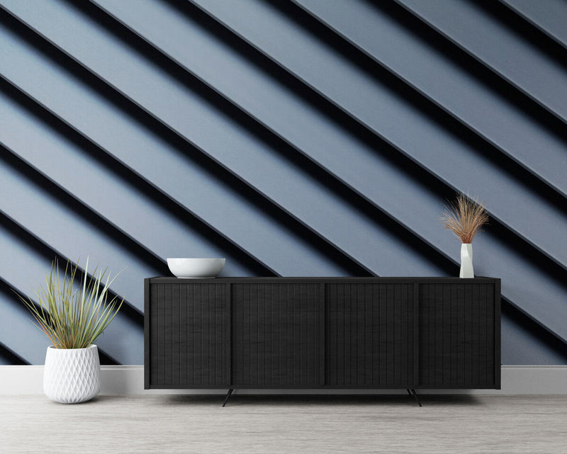 Papier peint Papier peint 3D lignes métalliques géométrique de scandinave,