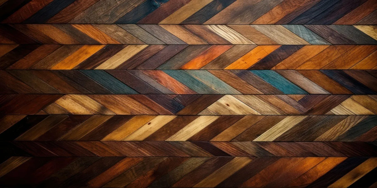 Papier peint chevrons colorés