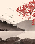 Japanese wallpaper lake and mountains