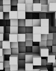Black and white 3D cube wallpaper