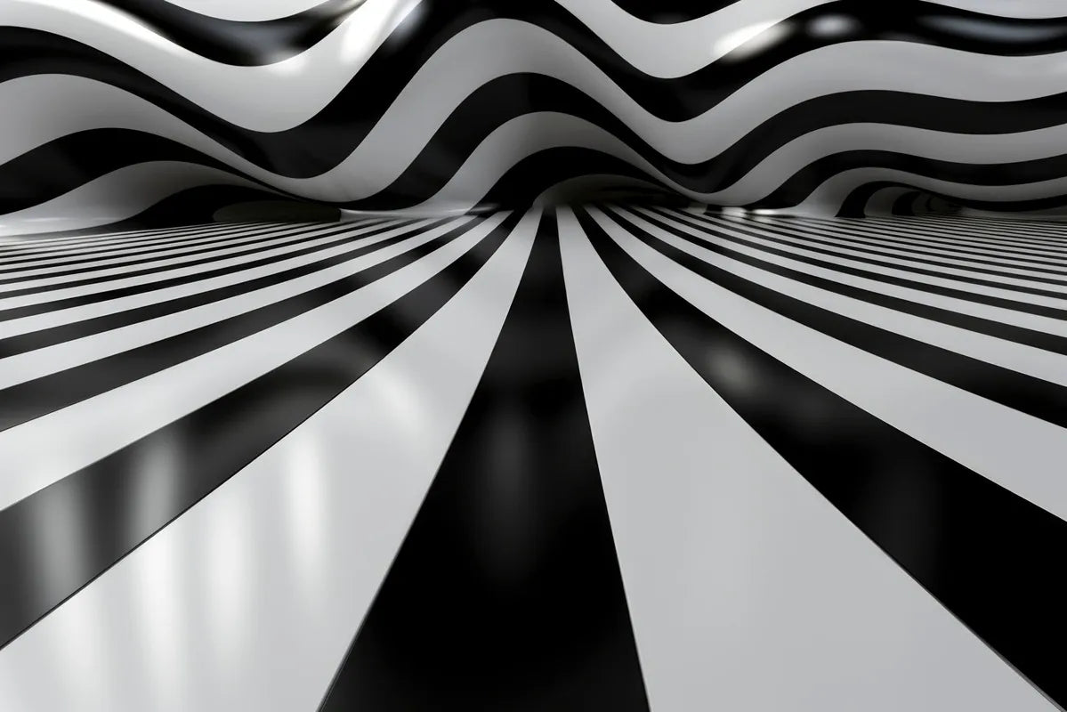 Black and white optical illusion wallpaper