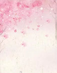 Papier peint enfant avec des cerisiers en fleurs