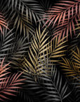 Dark tropical foliage wallpaper