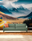 Mountain pass landscape wallpaper