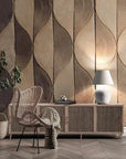 Art Deco wood wallpaper