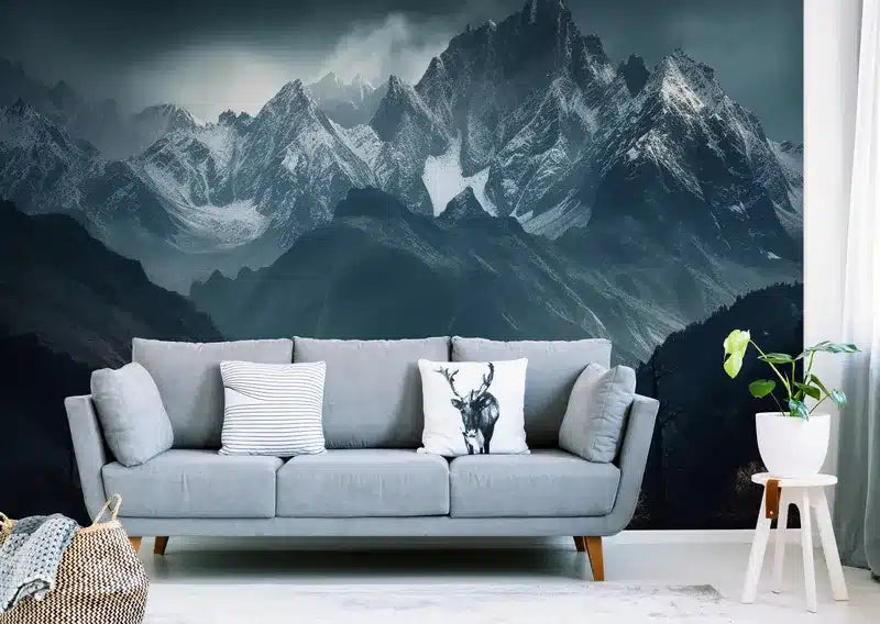 Grey mountains wallpaper