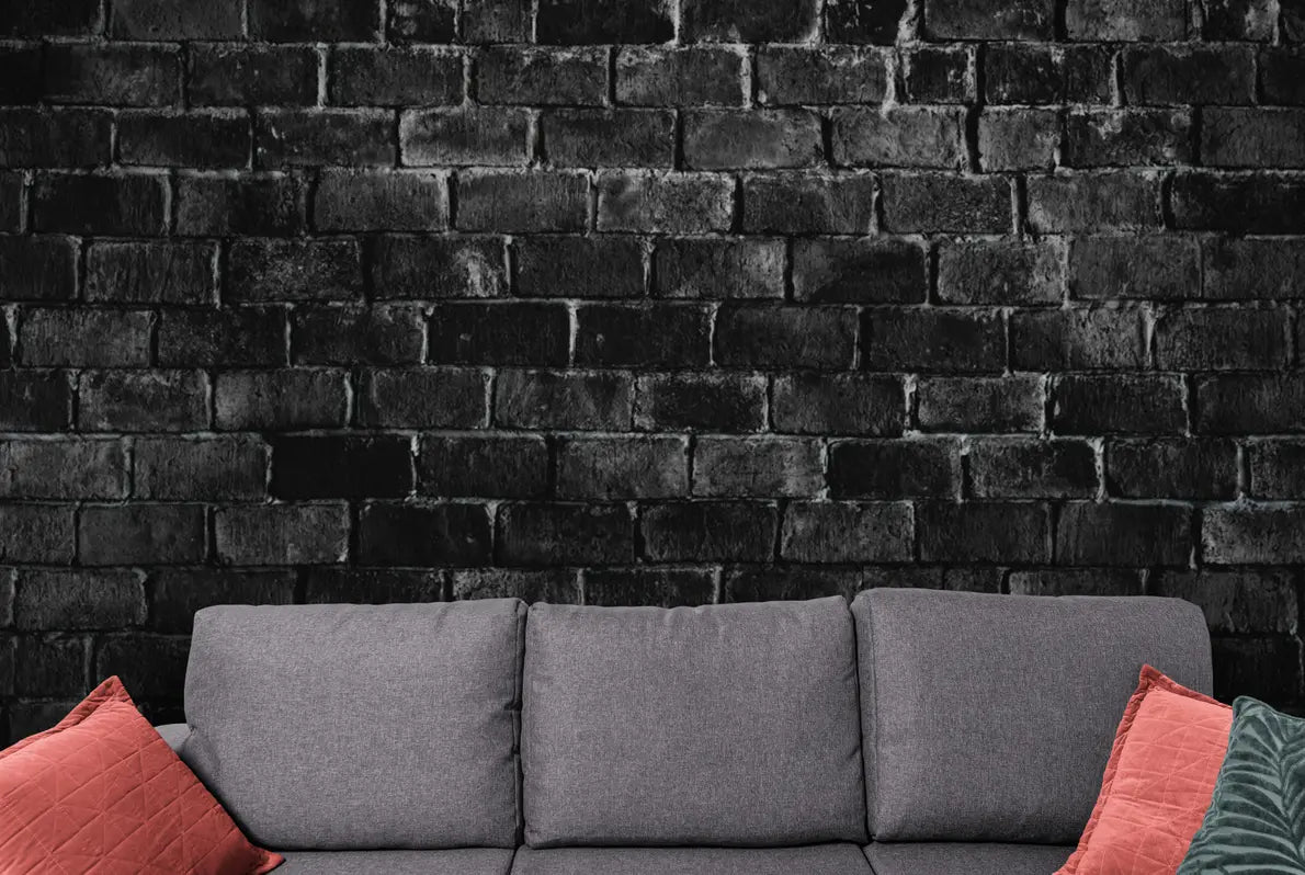 Black bricks wallpaper