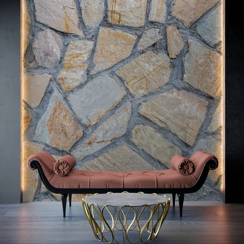 Cemented stone wallpaper