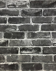 Retro black bricks wallpaper