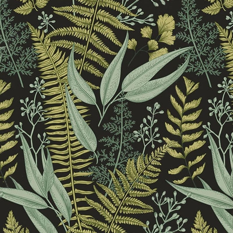 Vintage foliage tropical plants wallpaper