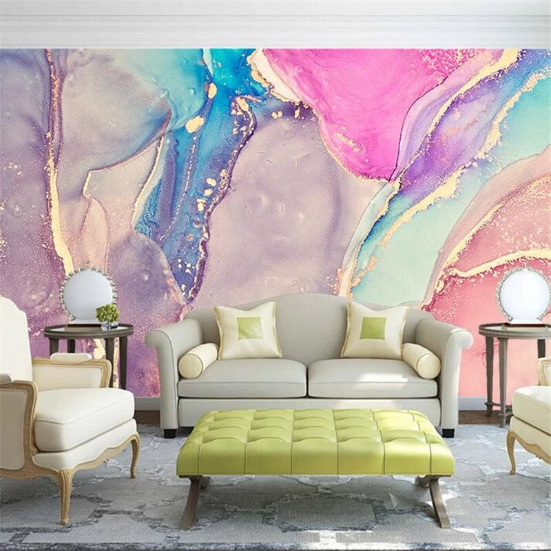 Multicoloured marble wallpaper