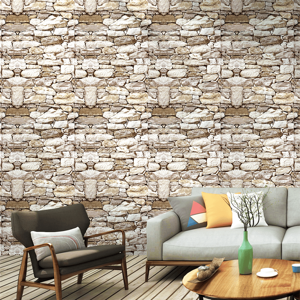 Stone cladding wallpaper