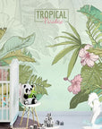 Child's tropical paradise wallpaper