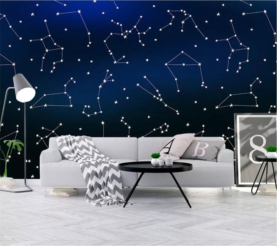 Child&#39;s wallpaper with constellations