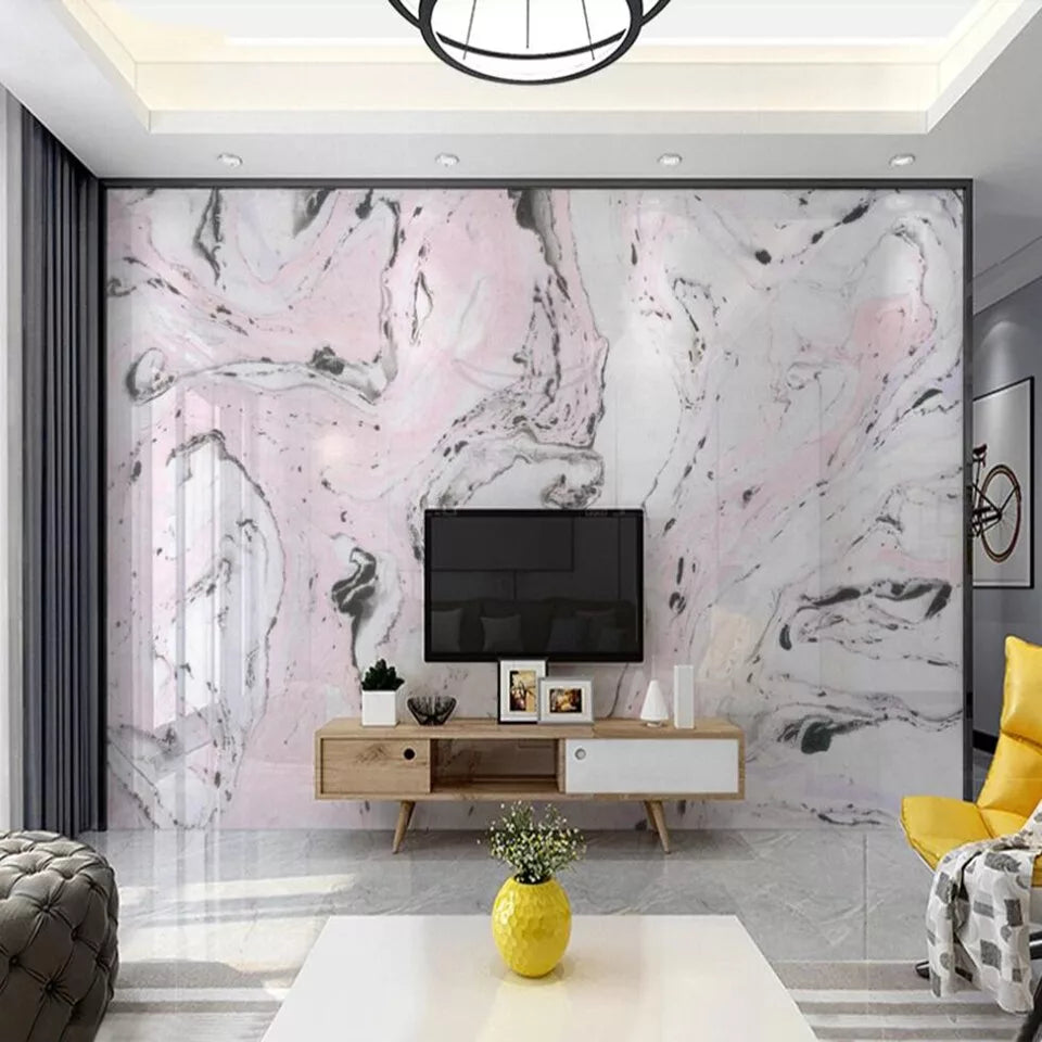 Pink and grey marble wallpaper