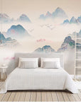Japanese wallpaper abstract mountains