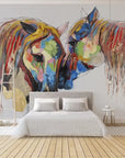 Colorful horses wallpaper